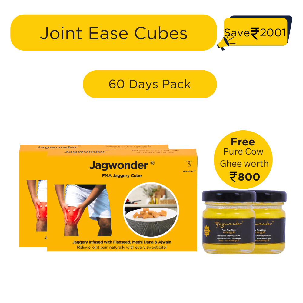FMA Joint Support Jaggery Cubes – Flaxseed, Methi & Ajwain | Natural Pain Relief, Omega-3 & Anti-Inflammatory | FMA Ayurvedic Blend