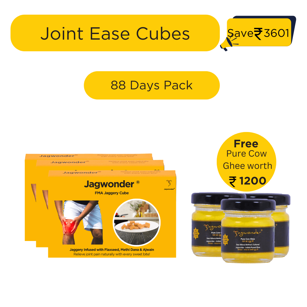 FMA Joint Support Jaggery Cubes – Flaxseed, Methi & Ajwain | Natural Pain Relief, Omega-3 & Anti-Inflammatory | FMA Ayurvedic Blend