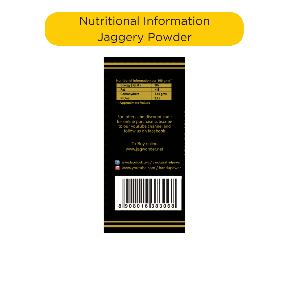 Jagwonder Jaggery Cubes 850gm + Powder 500gm (2pack)