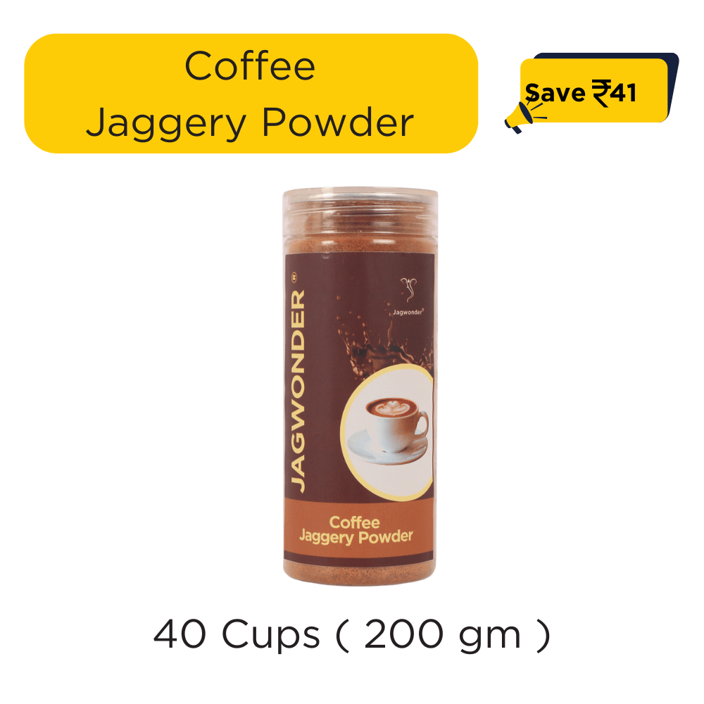 Jagwonder Coffee Jaggery Powder ( 40 Cups ) | Natural Instant Coffee with Jaggery | No Refined Sugar |