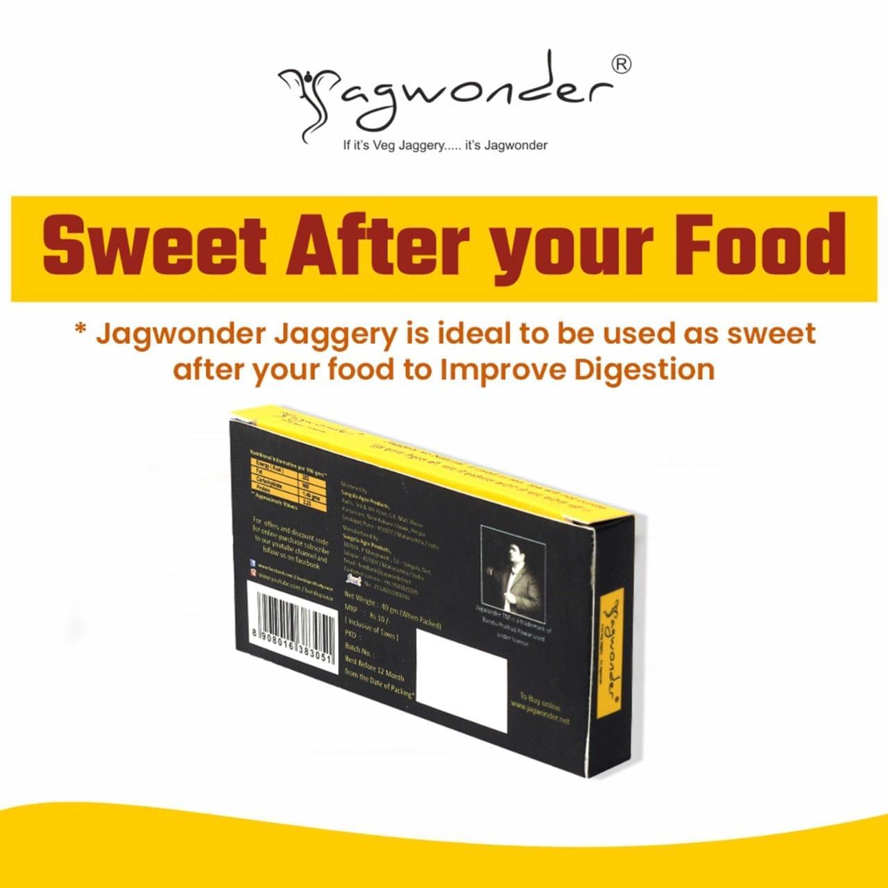 Jagwonder Jaggery Cubes 40gm × 20 Pack in 5 gm Cubes form ,  800 gm