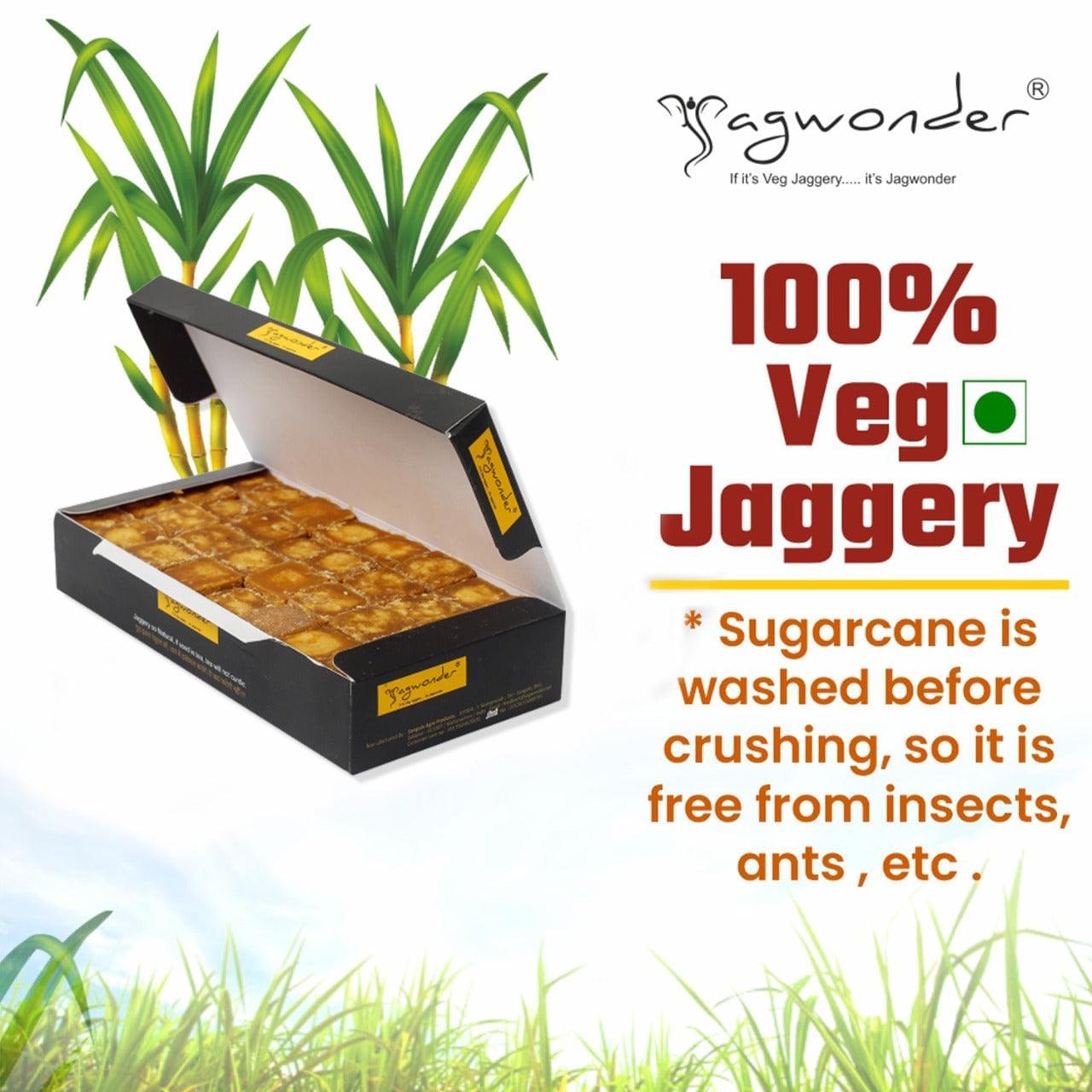Jagwonder Jaggery Cubes 500 gm Pack of 1 in 5 gm Cubes form
