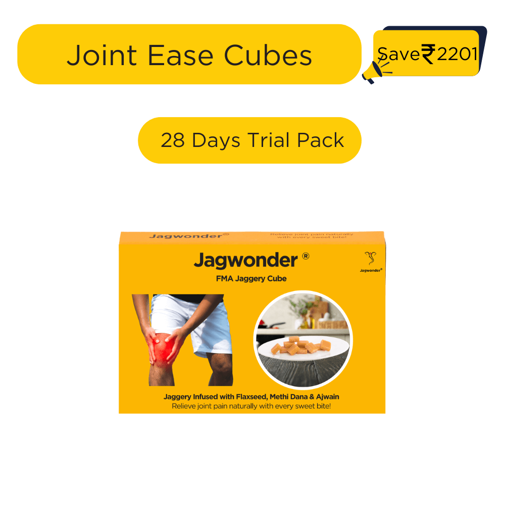 Joint Support Jaggery Cubes – Flaxseed, Methi & Ajwain | Natural Pain Relief, Omega-3 & Anti-Inflammatory | FMA Ayurvedic Blend