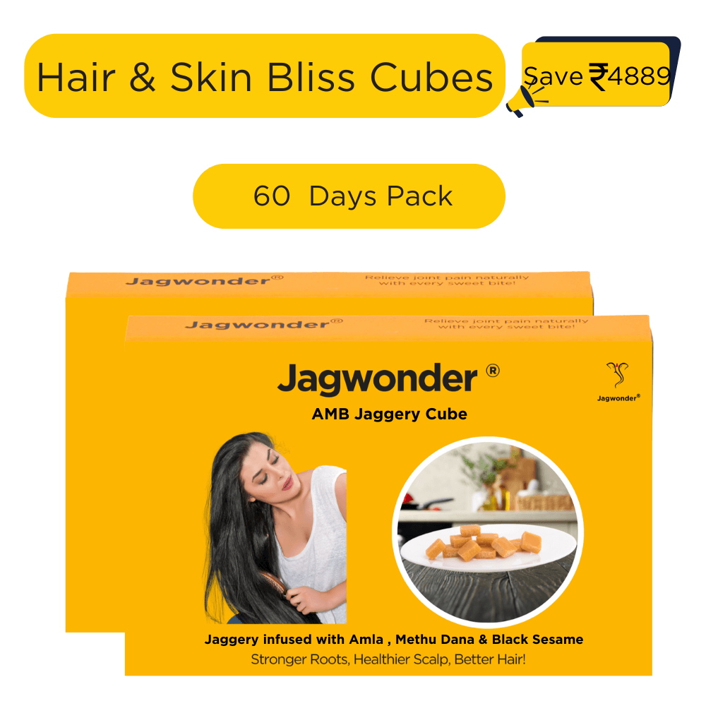 Natural Biotin Alternative – AMB Jaggery Cubes for Hair, Skin & Immunity | Infused with Amla, Methi Dana & Black Sesame