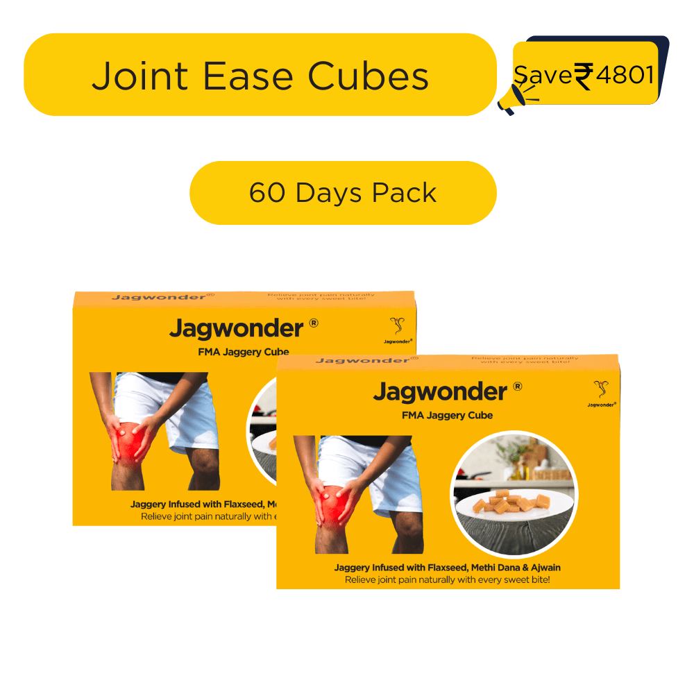 Joint Support Jaggery Cubes – Flaxseed, Methi & Ajwain | Natural Pain Relief, Omega-3 & Anti-Inflammatory | FMA Ayurvedic Blend