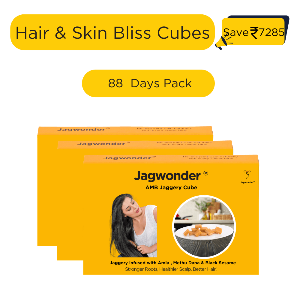 Natural Biotin Alternative – AMB Jaggery Cubes for Hair, Skin & Immunity | Infused with Amla, Methi Dana & Black Sesame