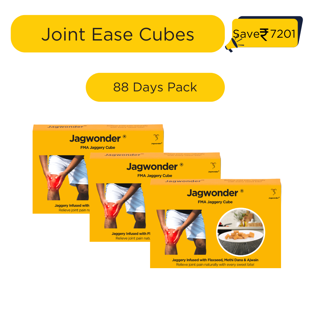 Joint Support Jaggery Cubes – Flaxseed, Methi & Ajwain | Natural Pain Relief, Omega-3 & Anti-Inflammatory | FMA Ayurvedic Blend