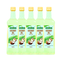 Jagwonder Cold Pressed Coconut Oil 5 litre (1 Litre 5 Bottle) + Free Gift Jaggery Powder ( 500gm 2 Jar worth RS. 400