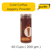 Jagwonder Instant Cold Coffee with Jaggery | 40 Cups  | No Refined Sugar |