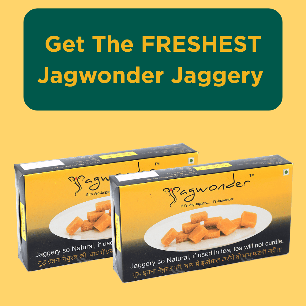Jagwonder Jaggery Cubes 1 Kg in 5 gm cubes form ( 500GM 2 Packs )