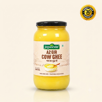 Jagwonder A2 Gir Cow Ghee 1 Ltr, Lactose free and infused with tulsi for balancing tridosha , Billona Method, Cultured, Glass Jar