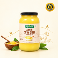 Jagwonder A2 Gir Cow Ghee 1 Ltr, Lactose free and infused with tulsi for balancing tridosha , Billona Method, Cultured, Glass Jar