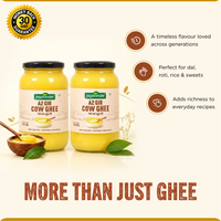 Jagwonder A2 Gir Cow Ghee 250ml ( 125ml*2) Lactose free ,  infused with tulsi for balancing tridosha , | Cultured, Bilona Method, Pure Desi Ghee | Made in Small Batches