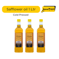 Jagwonder Cold Pressed Safflower Oil 3 litre (1 Litre 3 Bottles)