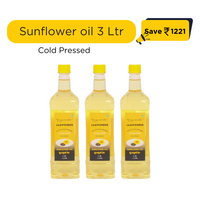 Jagwonder Cold Pressed Sunflower Oil 3 litre (1 Litre 3 Bottles)