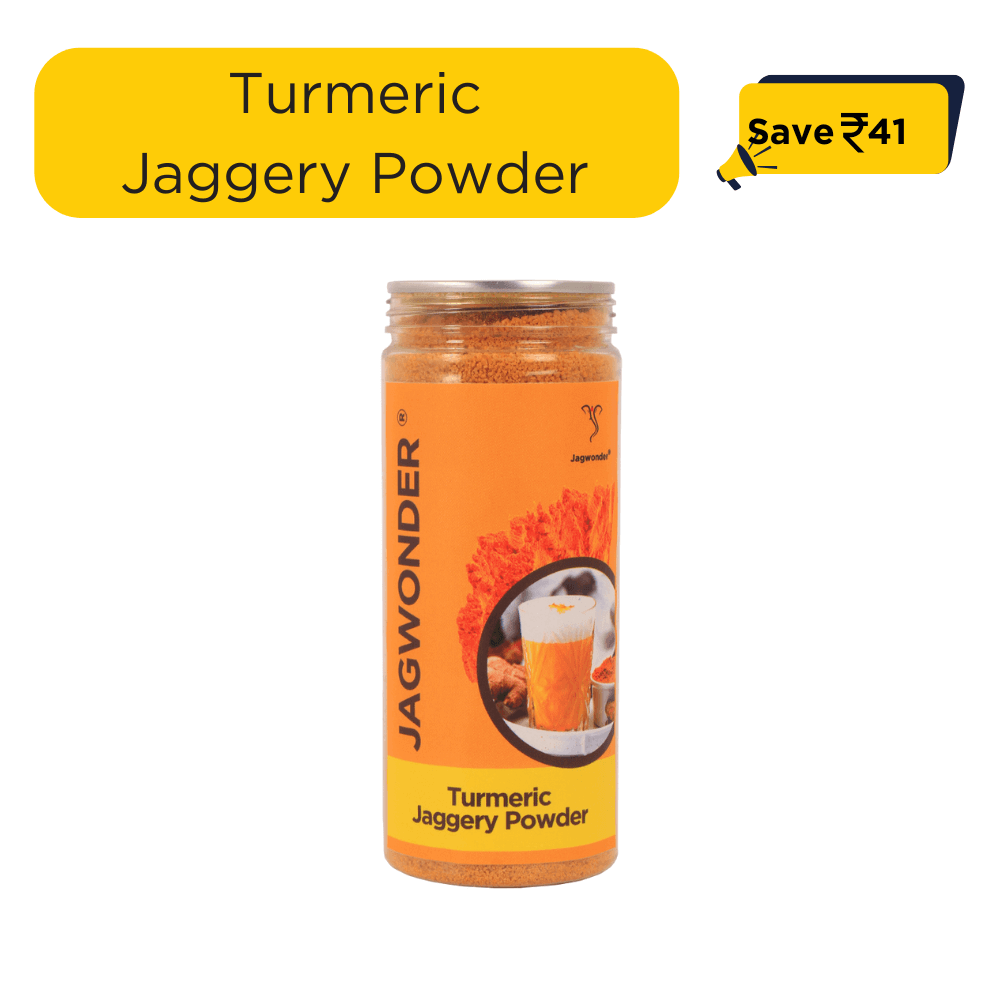 Jagwonder Turmeric Jaggery Powder ( 40 Cups ) | Haldi Gud Powder | Immunity Booster & Natural Sweetener