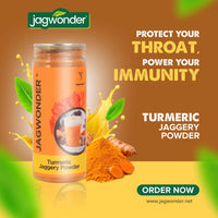 Jagwonder Turmeric Jaggery Powder 200gm | Haldi Gud Powder | Immunity Booster & Natural Sweetener